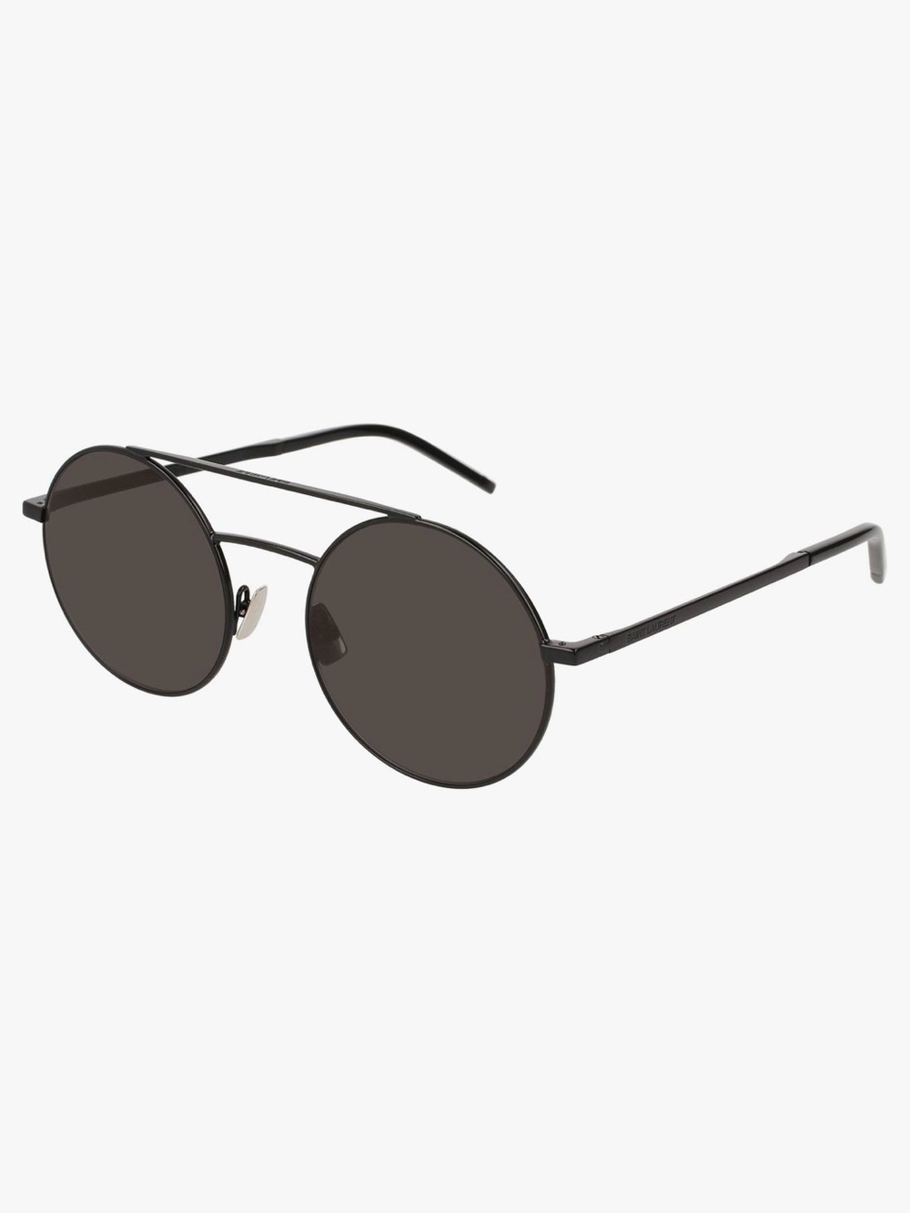 Black Round Metal Yves Saint Laurent SL 210 - 002 Sunglasses Unisex YSL